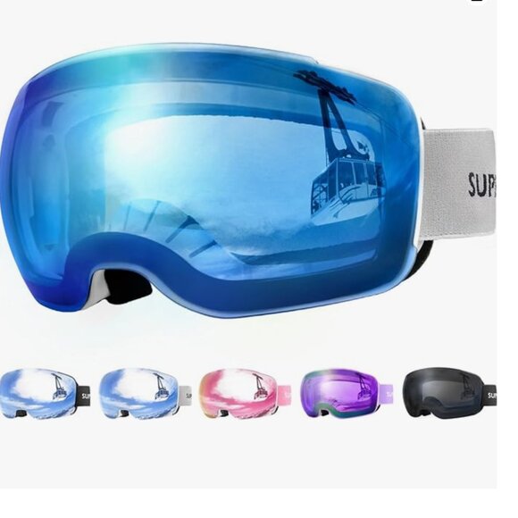 Anti-Fog Snow Snowboard Blue Goggles - Picture 1 of 6